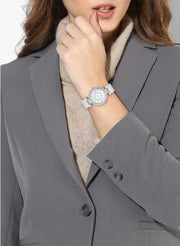 Guess Muse Quartz White Dial Silver Steel Strap Watch For Women - W1008l1