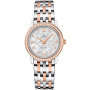 Omega De Ville Prestige Quartz Diamonds Silver Dial Two Tone Steel Strap Watch for Women - 424.25.27.60.52.001