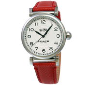 Coach Madison White Dial Red Leather Strap Watch for Women - 14502407
