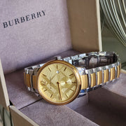 Burberry The Classic Gold Dial Two Tone Steel Strap Watch for Men - BU10011