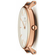 Daniel Wellington Petite Melrose White Dial Rose Gold Mesh Strap Watch For Women - DW00100305