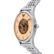 Emporio Armani Meccanico Multicolor Dial Silver Steel Strap Watch For Men - AR1922