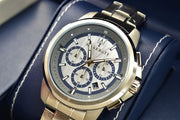 Maserati Successo Chronograph Silver Dial Silver Steel Strap Watch For Men - R8873621006
