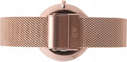 Daniel Wellington Petite Melrose Black Dial Rose Gold Mesh Strap Watch For Women - DW00100303