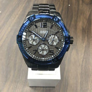 Guess Flagship Multifunction Chronograph Grey Dial Grey Steel Strap Watch for Men - W0601G1