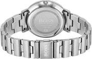 Hugo Boss Prima Chronograph Silver Dial Silver Steel Strap Watch for Women - 1502570