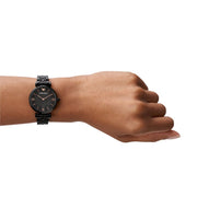 Hugo Boss Aeroliner Chronograph Black Dial Black Steel Strap Watch for Men - 1513180
