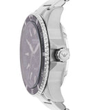 Emporio Armani Sea Explorer Meccanico Automatic Blue Dial Silver Steel Strap Watch For Men - AR60059