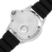 Emporio Armani Sea Explorer Meccanico Automatic Black Dial Black Silicone Strap Watch For Men - AR60062