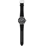 Emporio Armani Sea Explorer Meccanico Automatic Black Dial Black Silicone Strap Watch For Men - AR60062