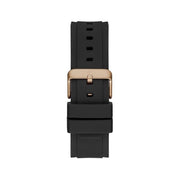 Guess Matrix Multifunction Black Dial Black Rubber Strap Watch For Men - GW0423G5