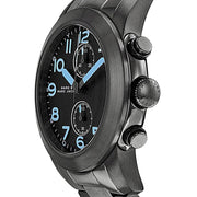 Marc Jacobs Larry Chronograph Black Dial Gunmetal Grey Steel Strap Watch for Men - MBM5031