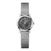 Calvin Klein Minimal Grey Dial Silver Mesh Bracelet Watch for Men - K3M51154