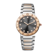 Bvlgari Lady Quartz Diamonds Grey Dial Two Tone Steel Strap Watch for Women - BVLGARI103067
