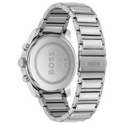 Hugo Boss Trace Chronograph Blue Dial Silver Steel Strap Watch For Men - 1514007