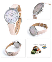 Fossil Jacqueline Blush Mother of Pearl Dial Pink Leather Strap Watch for Women - ES4151