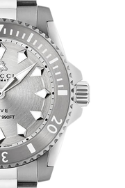 Gucci Dive Automatic Silver Dial Silver Steel Strap Watch for Men - YA136354