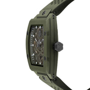Philipp Plein The Skeleton Green Dial Green Silicone Strap Watch for Men- PWVBA0223