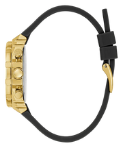 Guess Fusion Chronograph Black Dial Black Leather Strap Watch For Women - GW0553L4
