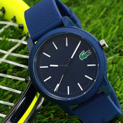 Lacoste 12.12 Blue Dial Blue Silicon Strap Watch for Men - 2010987