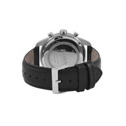 Hugo Boss Skymaster Chronograph Black Dial Black Leather Strap Watch for Men - 1513782