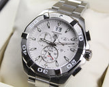 Tag Heuer Aquaracer White Dial Silver Steel Strap Watch for Men - CAY1111.BA0927