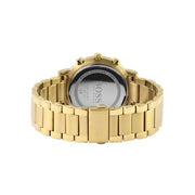 Hugo Boss Integrity Chronograph Black Dial Gold Steel Strap Watch for Men - 1513781