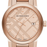 Burberry The City Rose Gold Dial Rose Gold Steel Strap Watch for Women - BU9039