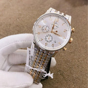 Hugo Boss Navigator Chronograph White Dial Two Tone Steel Strap Watch for Men - 1513499