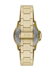 Armani Exchange Cayde Analog Gold Dial Gold Steel Strap Watch For Men - AX2707