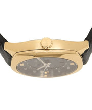Gucci GG2570 Quartz Black Dial Black Leather Strap Watch For Women - YA142408