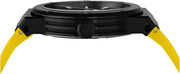Salvatore Ferragamo F-80 Classic Black Dial Yellow Rubber Strap Watch for Men - SFHY01522