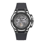 Guess Matrix Multifunction Grey Dial Grey Rubber Strap Watch for Men - GW0423G3