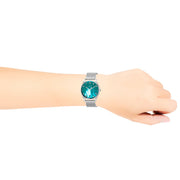 Gucci G-Timeless Turquiose Mother of Pearl Dial Silver Mesh Bracelet Watch For Women - YA1264039
