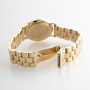 Marc Jacobs Baker Dexter Black Dial Gold Steel Strap Watch for Women - MBM3421