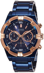 Guess Jolt Analog Blue Dial Blue Steel Strap Watch for Men - W0377G4