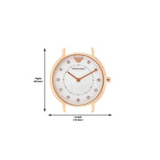 Emporio Armani Mother of Pearl Dial Green Leather Strap Watch For Women - AR11150