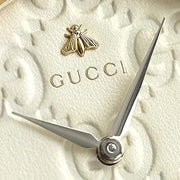Gucci G Timeless Quartz White Dial White Leather Strap Watch For Women - YA1264033A