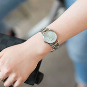 Calvin Klein Dainty Diamonds Silver Dial Sliver Steel Strap Watch for Women - K7L2314T