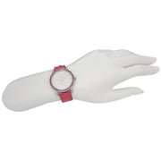 Coach Delancey White Dial Red Leather Strap Watch for Women - 14502879
