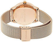 Calvin Klein Minimal Black Dial Rose Gold Mesh Bracelet Watch for Women - K3M2262Y