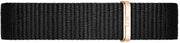 Daniel Wellington Classic Petite Cornwall White Dial Black NATO Strap Watch For Women - DW00100251