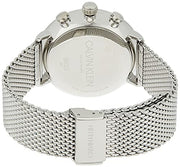 Calvin Klein High Noon Chronograph Blue Dial Silver Mesh Bracelet Watch for Men - K8M2712N