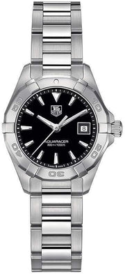 Tag Heuer Aquaracer Quartz Black Dial Silver Steel Strap Watch for Women - WBD1410.BA0741