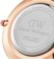 Daniel Wellington Classic Petite Reading Black Dial Black Leather Strap Watch For Women - DW00100167