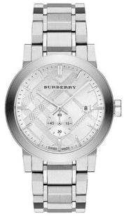 Burberry The City Silver Dial Silver Steel Strap Watch for Men - BU9900