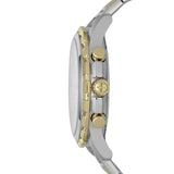 Fossil Dean Chronograph White Dial Silver Steel Strap Watch for Men - FS4795