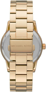 Michael Kors Ritz Pave Crystals Gold Dial Gold Steel Strap Watch for Women - MK6862