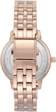 Michael Kors Melissa Analog Rose Gold Dial Rose Gold Steel Strap Watch For Women - MK4396