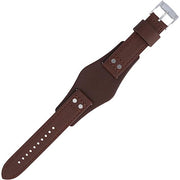 Fossil Coachman Chronograph White Dial Brown Leather Strap Watch for Men - CH2890